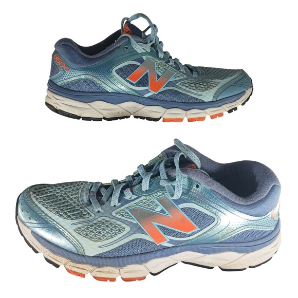 New Balance Shoes - New Balance 860v6 Womens Running Shoes Blue Orange Cushioning‎ Sneakers Size 8.5